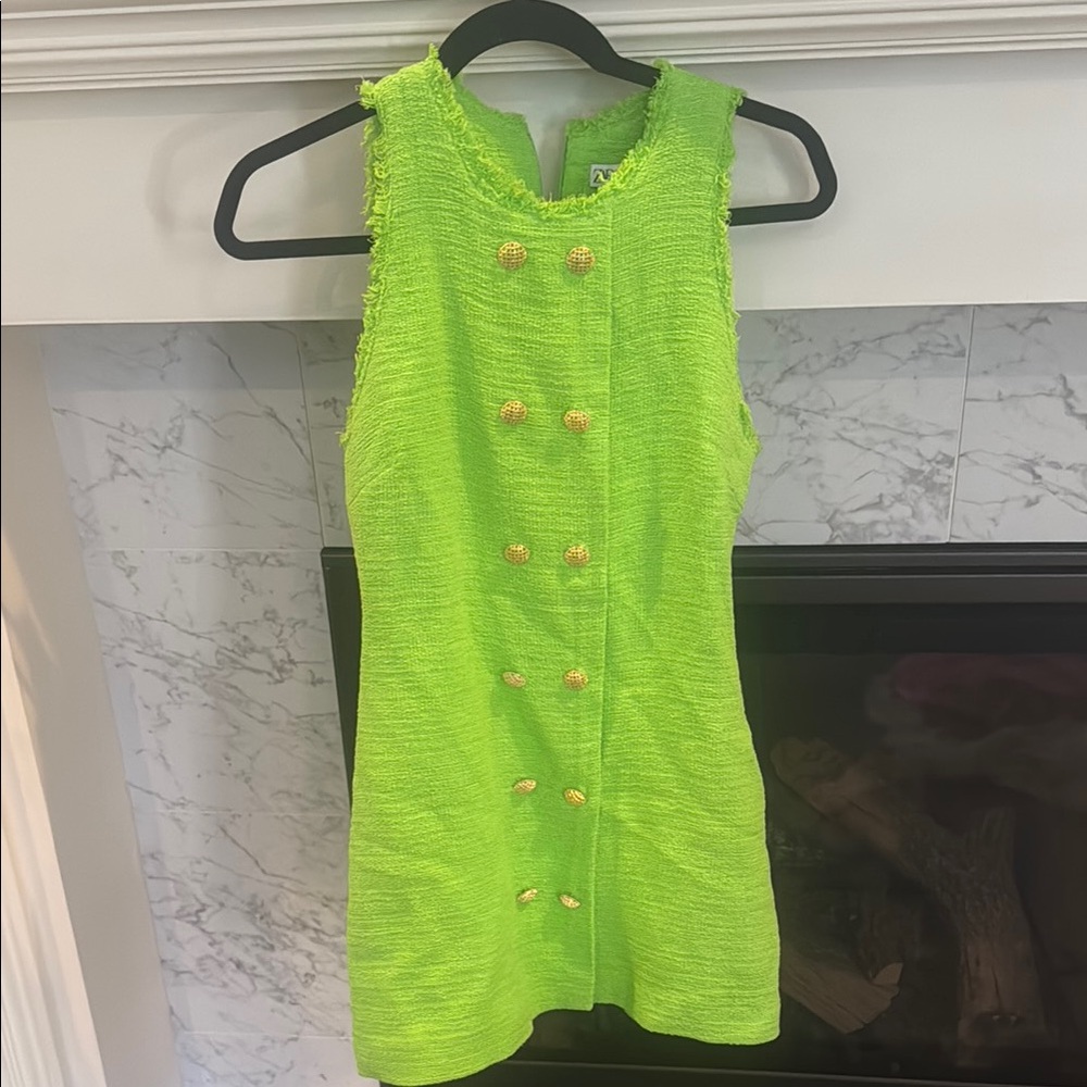 Zara Lime Green Textured Fabric
